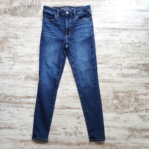 American Eagle Outfitters Super High Rise Jegging Size 6 Blue Denim Skinny
